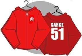 Sarge Zipper Hooded Sweatshirt
